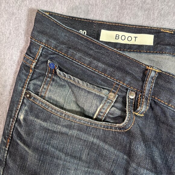 Gap 1969 Mens Jeans Boot Cut Dark Wash 38x30 - Picture 7 of 16